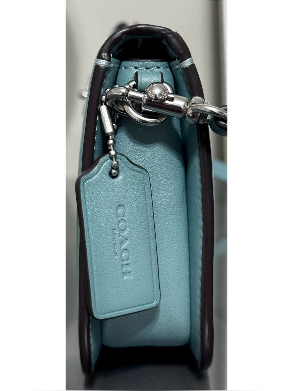 COACH Penn Shoulder Bag, AQUAMARINE/SILVER - Picture 6 of 11